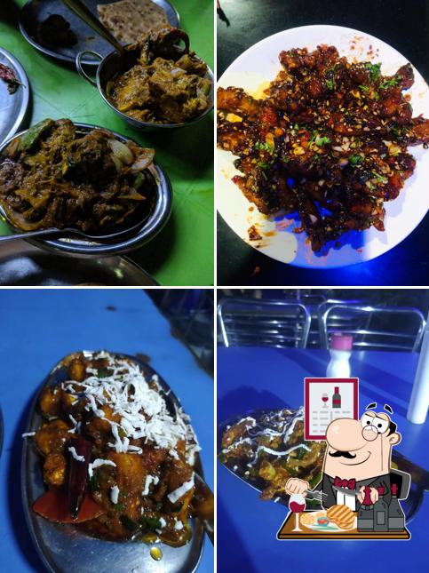 Meat dishes are served at Hotel Blue Heaven