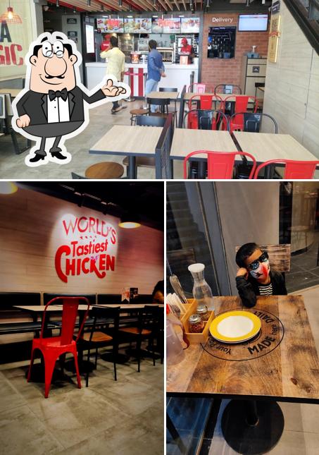 The interior of KFC