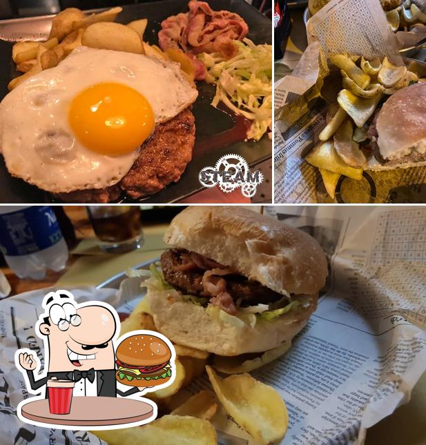 Ordina un hamburger a Steam