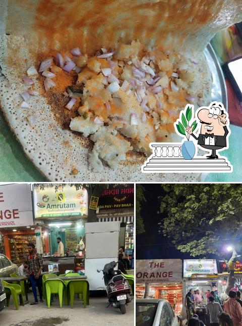 Among different things one can find exterior and food at Amrutam