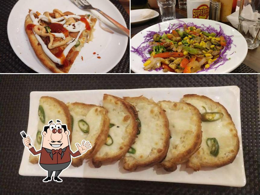 Food at Superstar Pizza