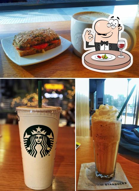 The picture of food and beverage at Starbucks