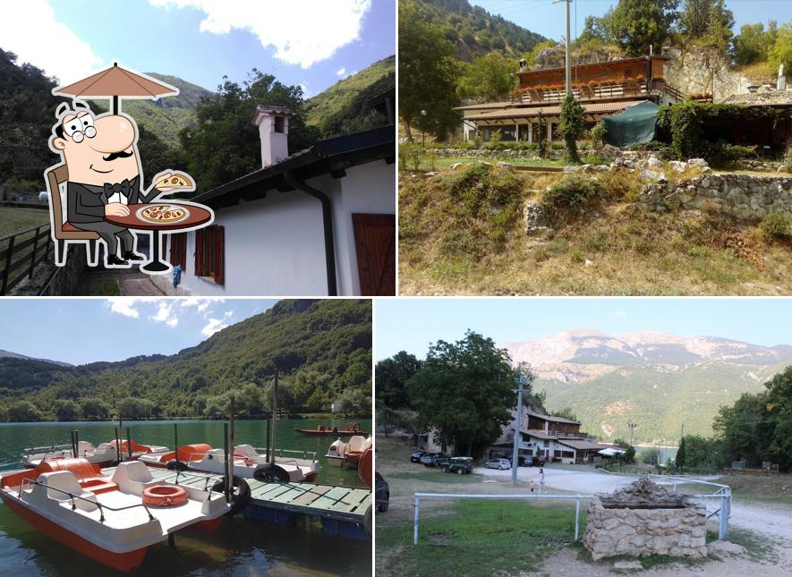 Goditi la vista dall'area esterna di Agriturismo Miralago