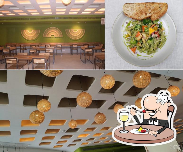 Take a look at the picture displaying food and interior at 46 Ounces Old Madras Road