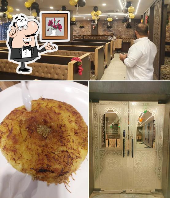 Check out the picture depicting interior and food at Mandi House Arabian Restaurant