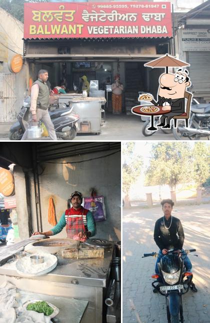 This is the image showing exterior and interior at Balwant Vegetarian Dhaba
