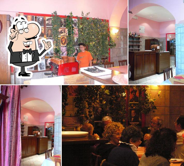 Gli interni di Trattoria Garofano Rosso