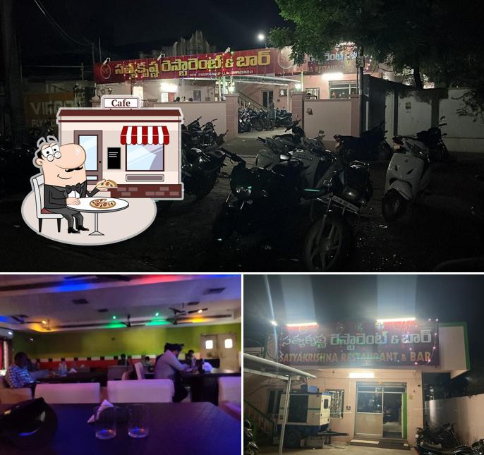 The restaurant's exterior and interior