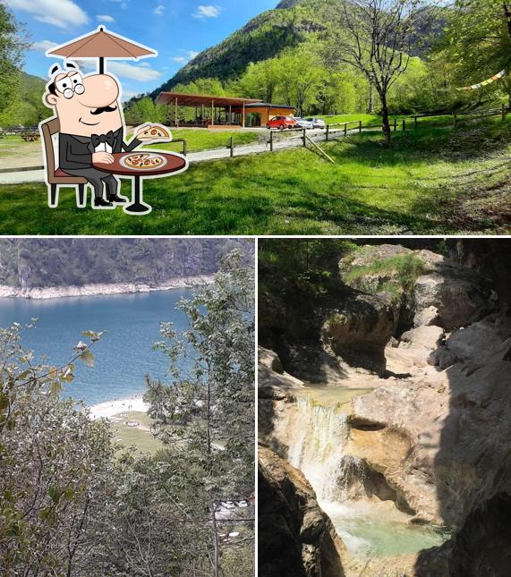 Gli esterni di Area Ristoro, Camper e Punto Informativo Pian Falcina