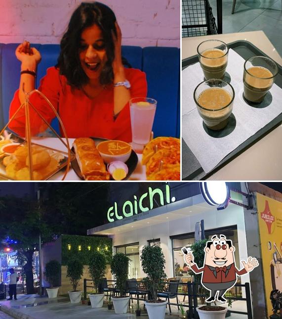 Among different things one can find food and interior at Cafe Elaichi