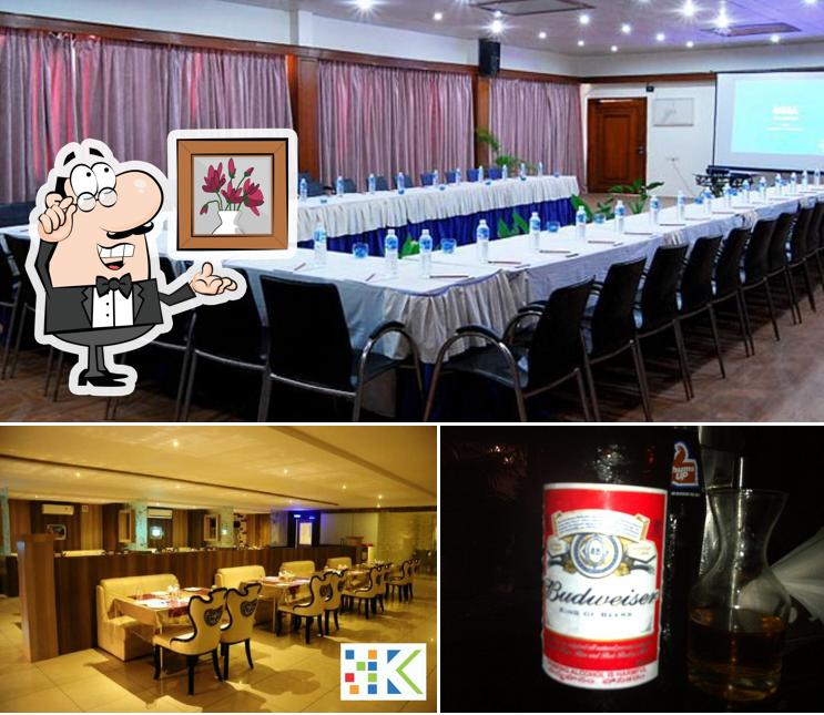 This is the photo displaying interior and food at Hotel Kaveri