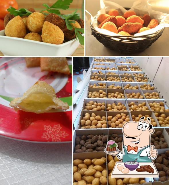 D Veneza Salgados serve uma gama de pratos doces