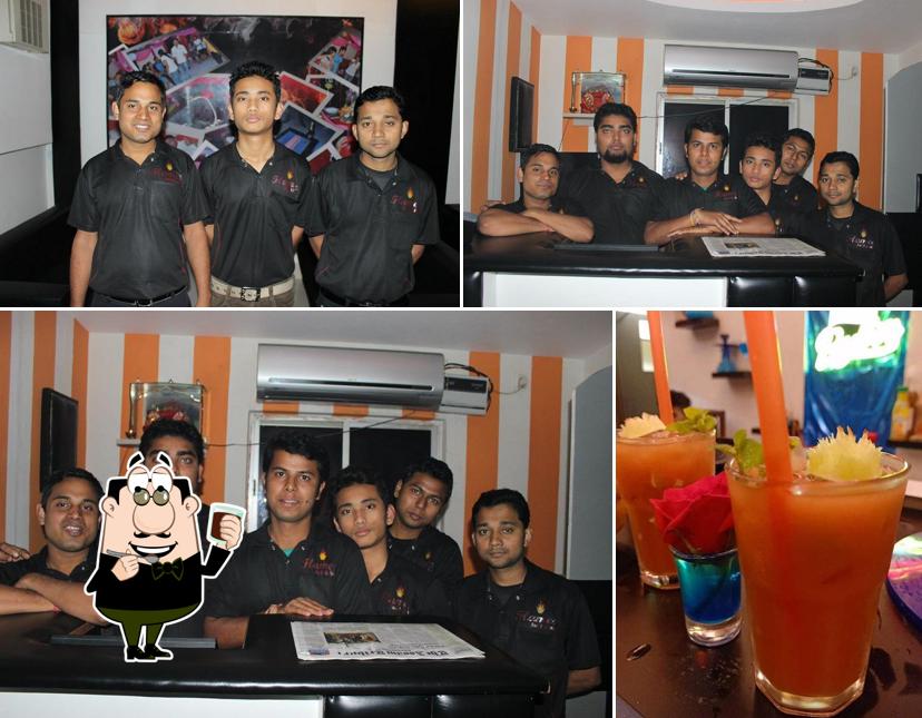 Enjoy a drink at Flames Lounge