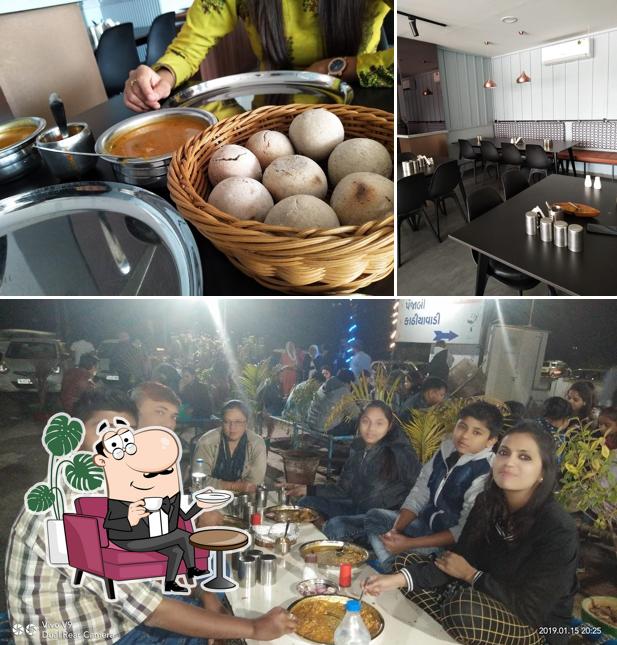 Take a seat at one of the tables at Hungama Dalbaati