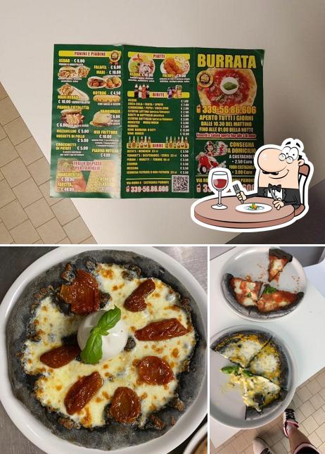 Tra le varie cose da Burrata pizzeria - kebab si possono trovare la cibo e interni