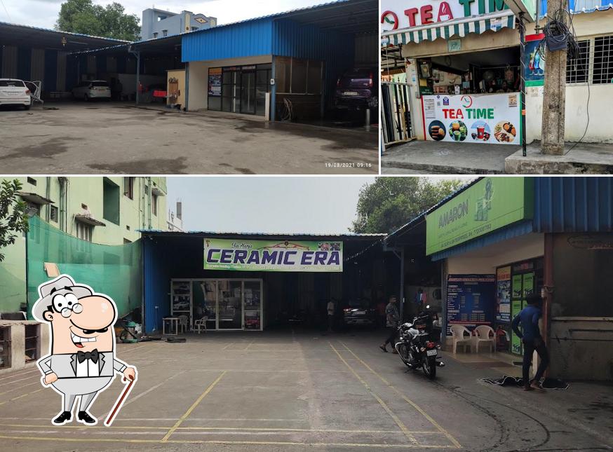Enjoy the view outside Jai Surya Ceramic Era, Car wash, Amaron Batteries,Tea Time & Fast Foods