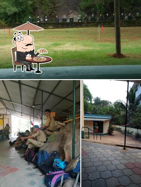 You can get some fresh air at the outside area of Kozhikode District Rifle Association