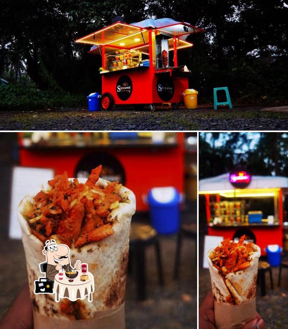 Food at Aj's Shawarma & Juice Station