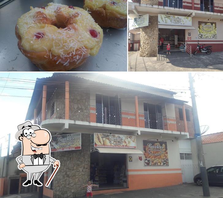 Entre diferentes coisas, exterior e comida podem ser encontrados no BACKES PANIFICADORA E CONFEITARIA