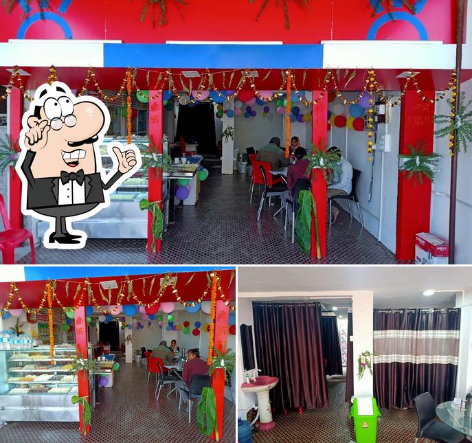 The interior of Maharaja sweets and restaurant