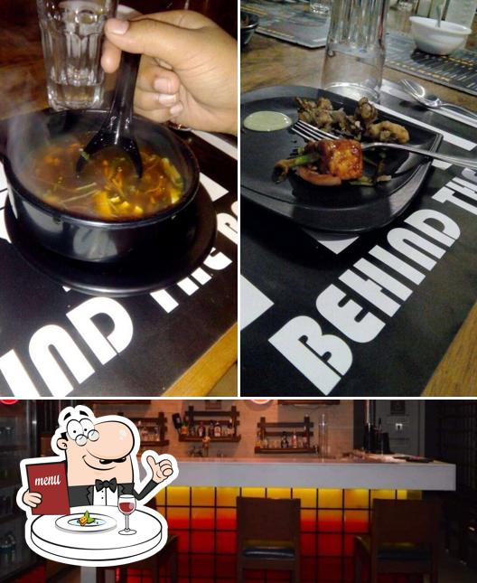 The picture of food and interior at Behind The Bar