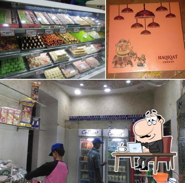 The interior of Haqiqat Sweets