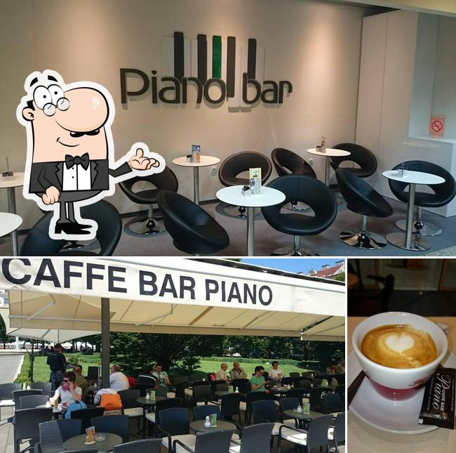 La immagine di interni e bevanda da Piano