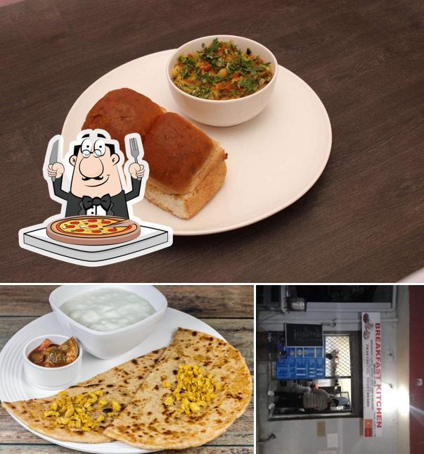 Get pizza at Breakfast Kitchen