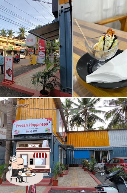 Among different things one can find exterior and food at Frozen happiness
