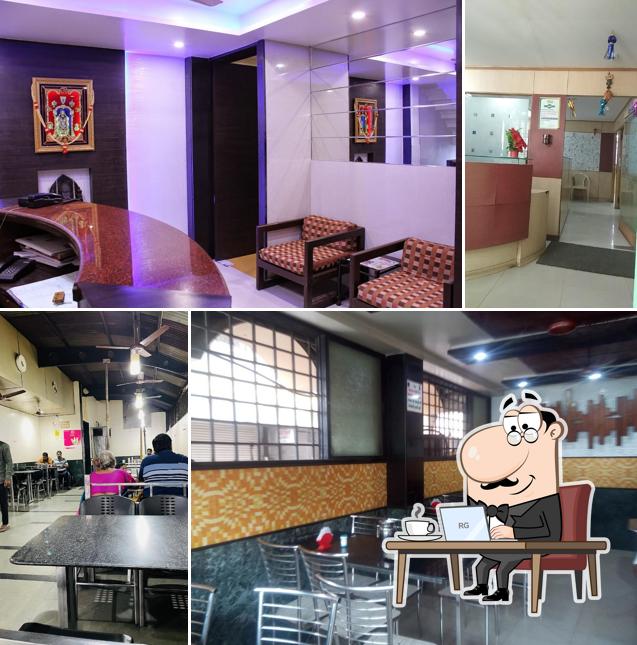 The interior of Hotel Radhika