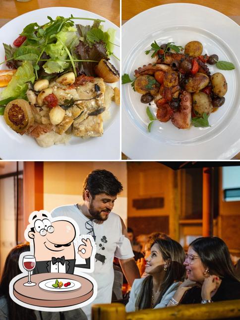 Esta é a ilustração mostrando comida e casamento no Fuxico