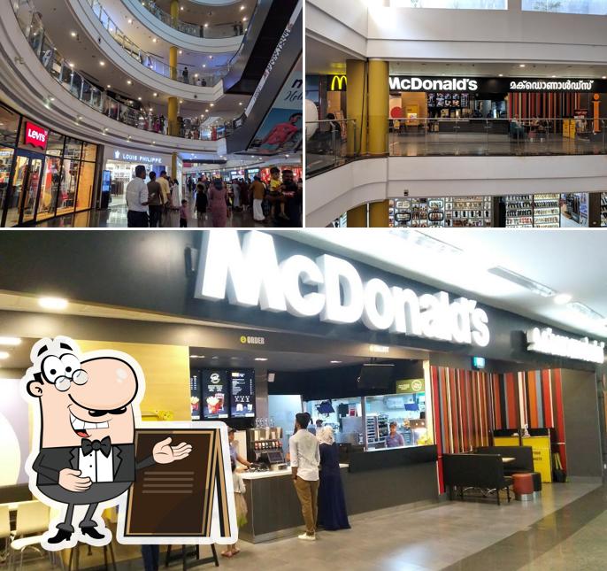 Among different things one can find exterior and interior at McDonald's
