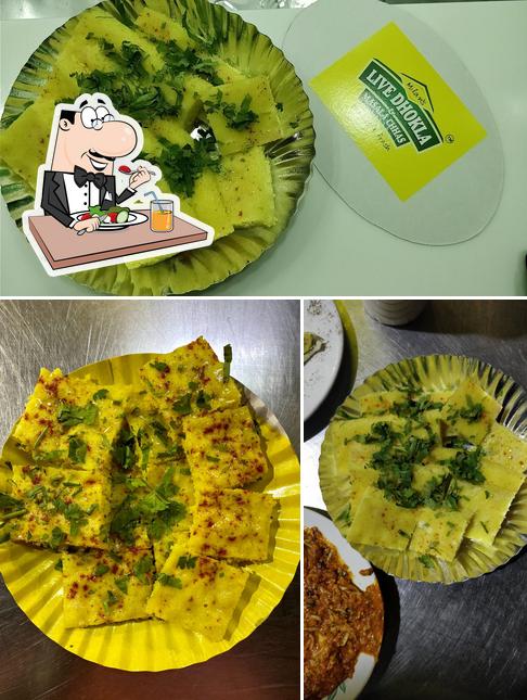 Food at Milan's Live Dhokla & Masala Chaas