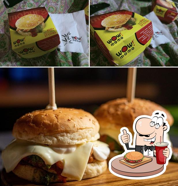 Try out a burger at Wow! Momo