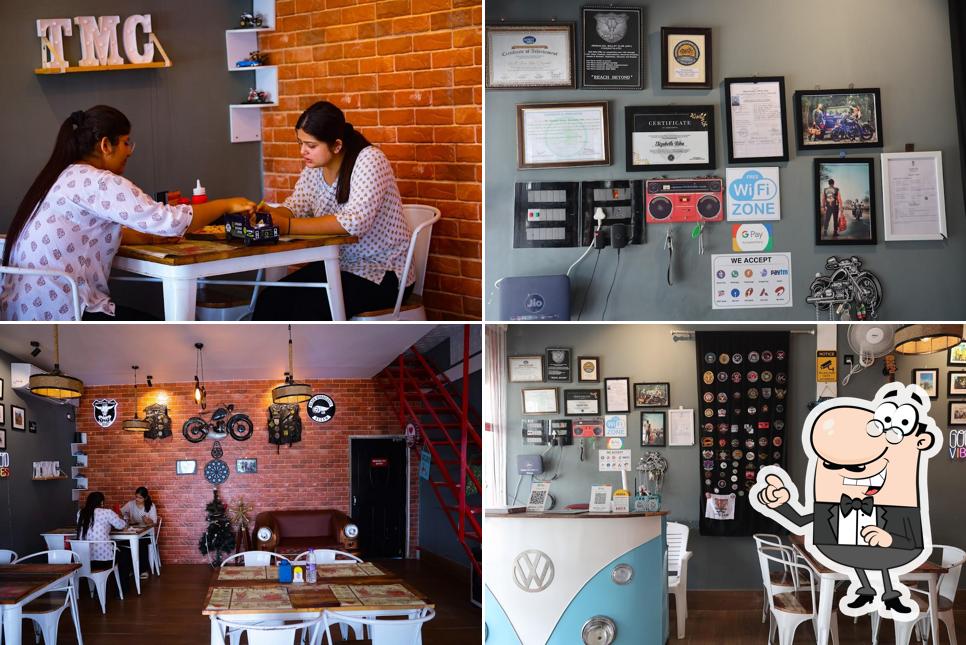 Take a seat at one of the tables at The Milestone Cafe