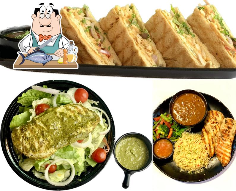 Grilled salmon at Healthy Cravings