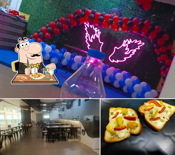 The picture of food and interior at 5 HOT CHILLI'S PIZZA AND MOCKTAIL BAR