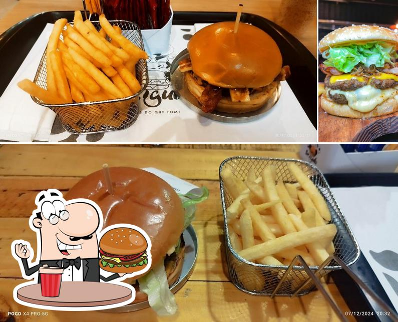 Os hambúrgueres do Sr Gula hamburgueria irão saciar uma variedade de gostos