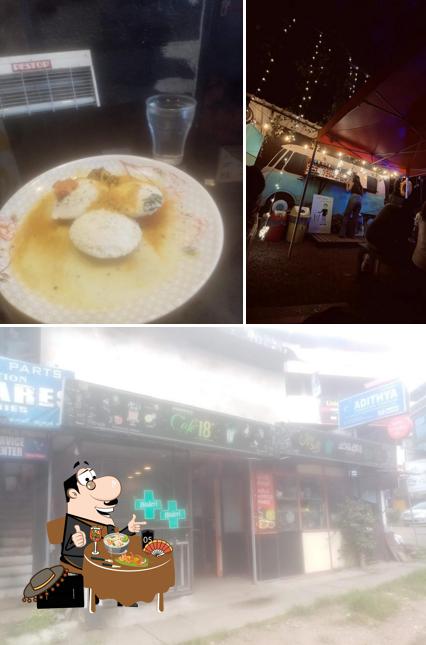 The photo of food and exterior at Cafe 18+