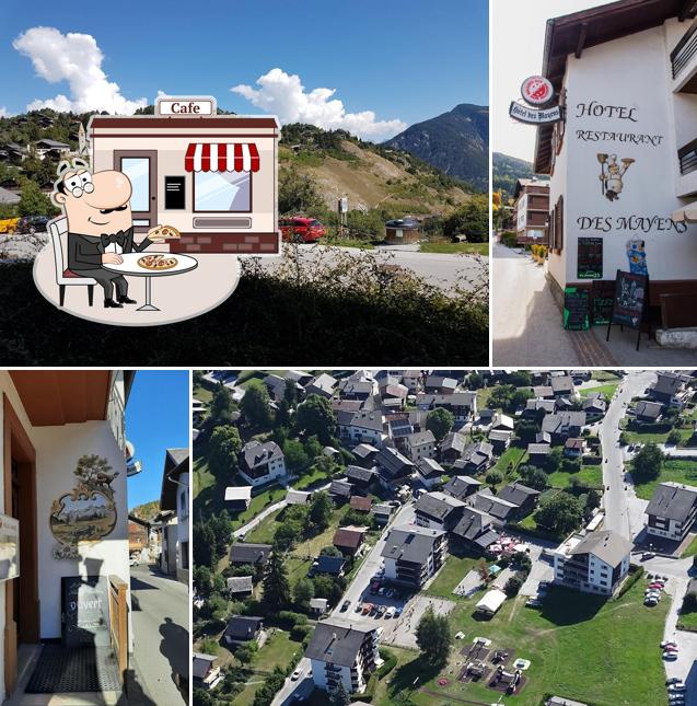 Puoi goderti l'aria fresca dal dehors di Hôtel-Restaurant des Mayens