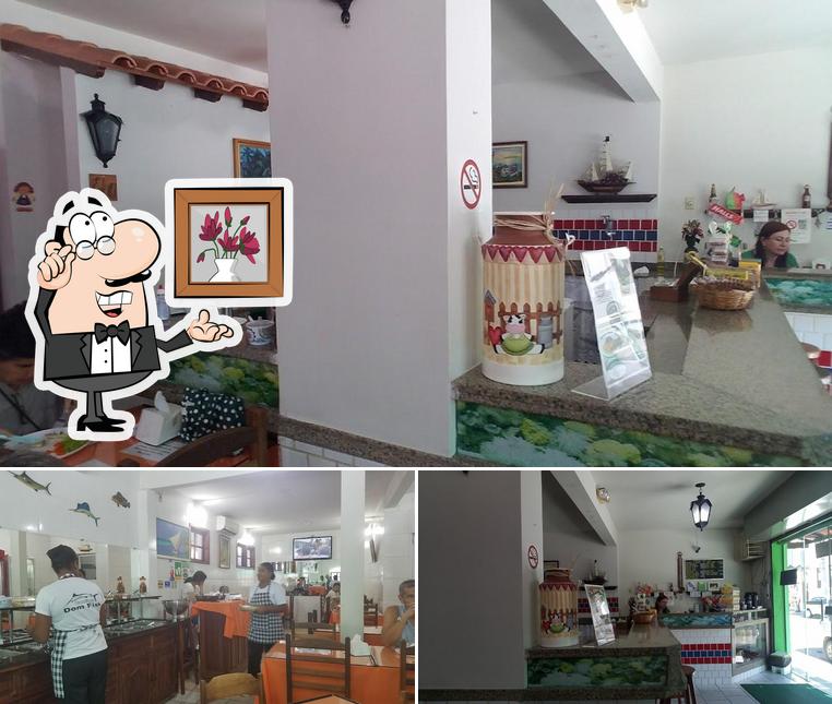 O interior do Cantina Dom Fish