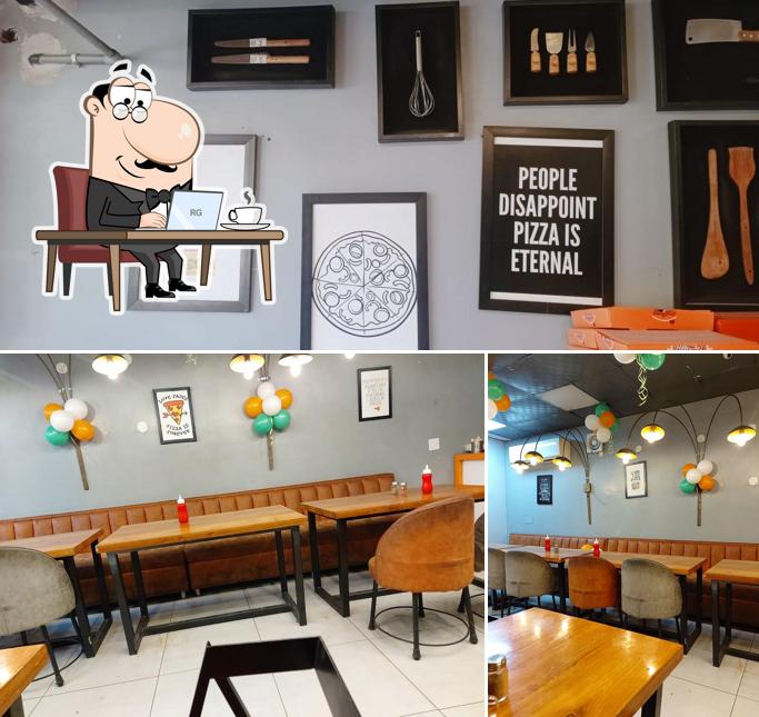 The interior of Hangries Jagadhari Italian & Chinese Restuarant