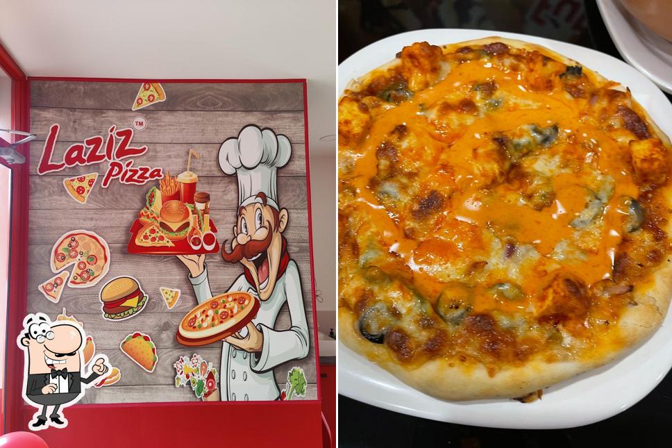 The interior of Laziz pizza kaikamba