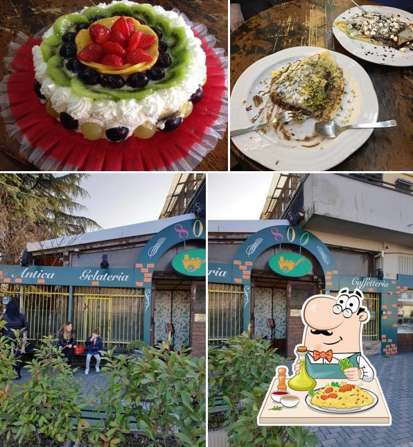 La cibo e esterno del ristorante