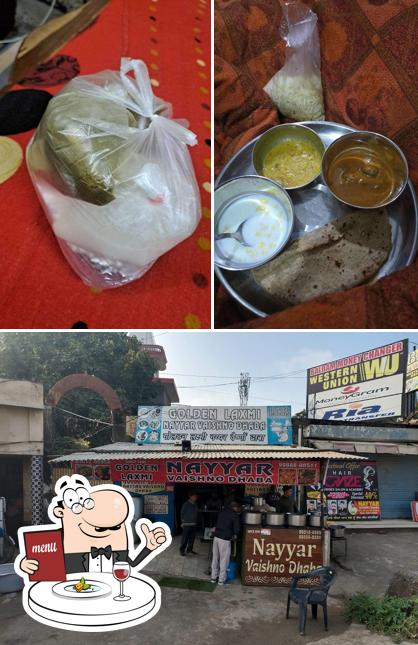 Among different things one can find food and interior at NAYYAR VAISHNO DHABA