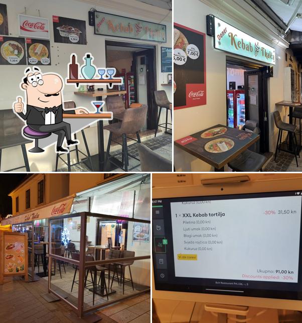 Gli interni di Kebab Tkalča