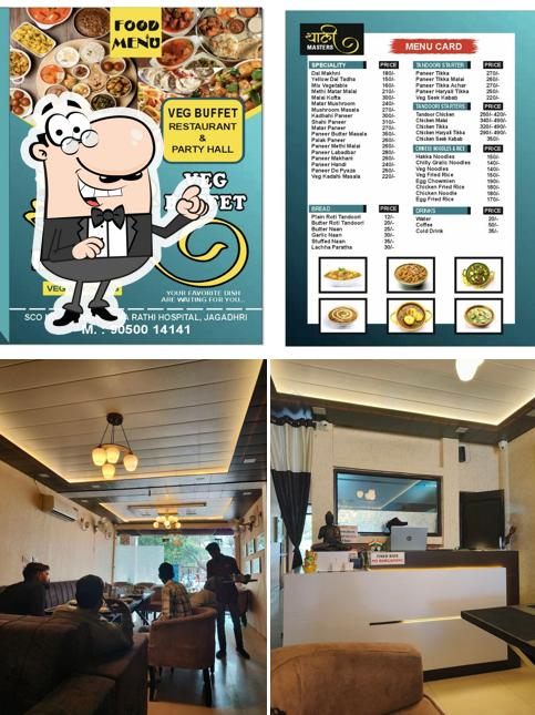 The restaurant's interior and food
