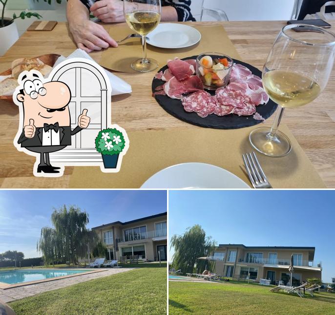 Questa è la foto che mostra la esterno e cibo di Agriturismo Villa Gaia