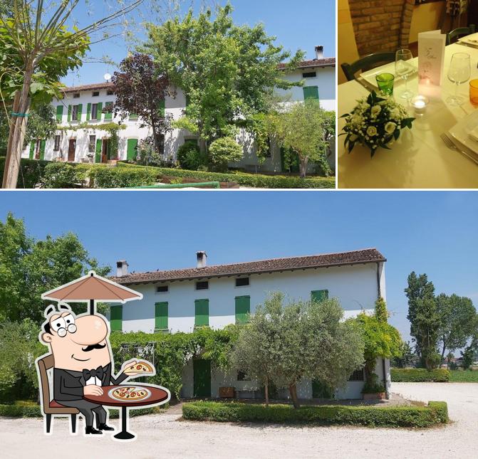 La foto della esterno e tavolo da pranzo di La Dispensa 25010 - Ristorante - Pizzeria - Cocktail bar