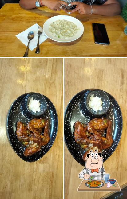 Chicken wings at Mexican cafe